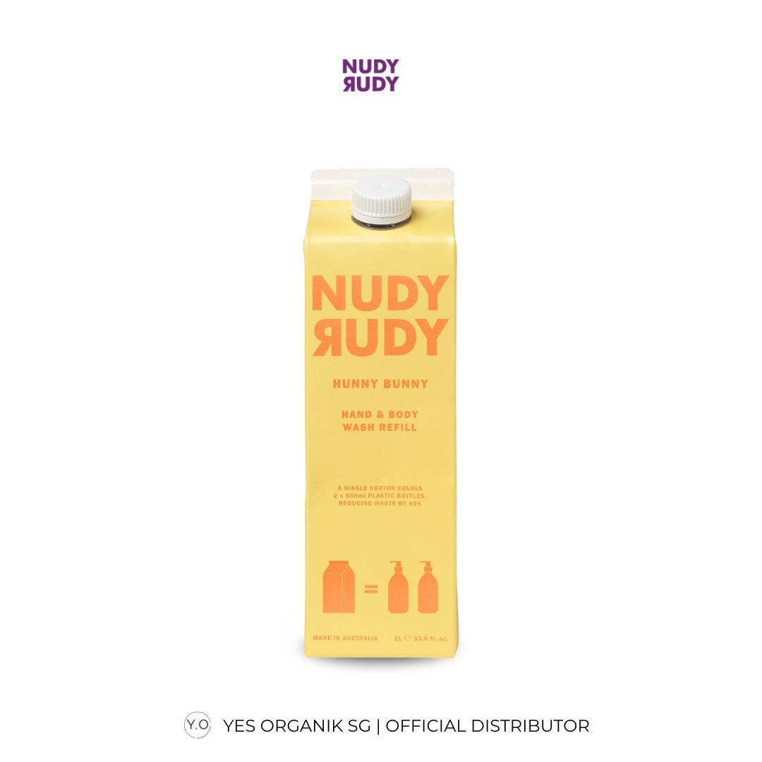 Nudy Rudy Hunny Bunny Hand & Body Wash 1L Refill | Moisturising & Suitable for All Skin Types