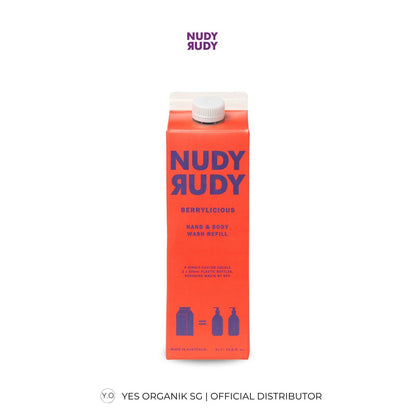Nudy Rudy Berrylicious Hand & Body Wash 1L Refill | Moisturising & Suitable for All Skin Types