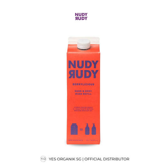 Nudy Rudy Berrylicious Hand & Body Wash 1L Refill | Moisturising & Suitable for All Skin Types