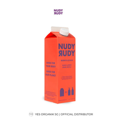 Nudy Rudy Berrylicious Hand & Body Wash 1L Refill | Moisturising & Suitable for All Skin Types