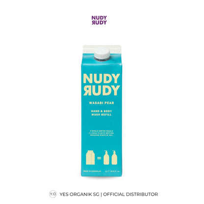 Nudy Rudy Wasabi Pear Hand & Body Wash 1L Refill | Moisturising & Suitable for All Skin Types