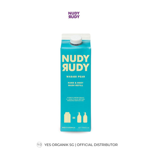 Nudy Rudy Wasabi Pear Hand & Body Wash 1L Refill | Moisturising & Suitable for All Skin Types