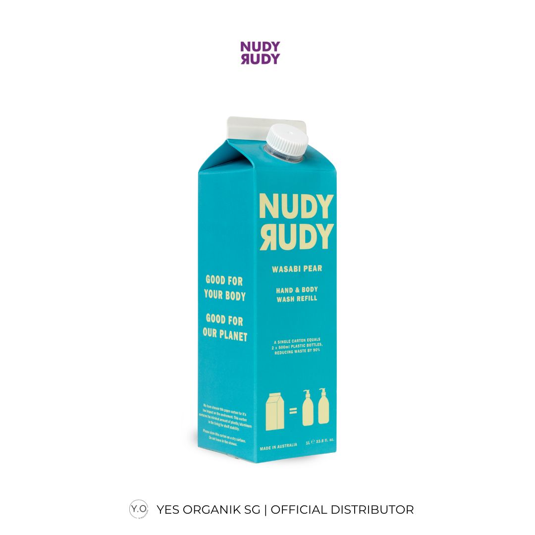 Nudy Rudy Wasabi Pear Hand & Body Wash 1L Refill | Moisturising & Suitable for All Skin Types