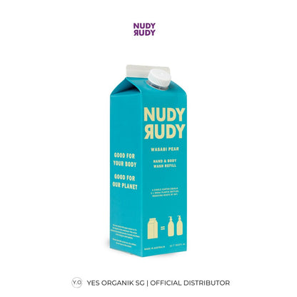 Nudy Rudy Wasabi Pear Hand & Body Wash 1L Refill | Moisturising & Suitable for All Skin Types