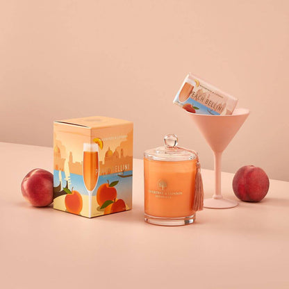 Wavertree & London Peach Bellini Candle | Non-Toxic Soy Candle | 60H Burn