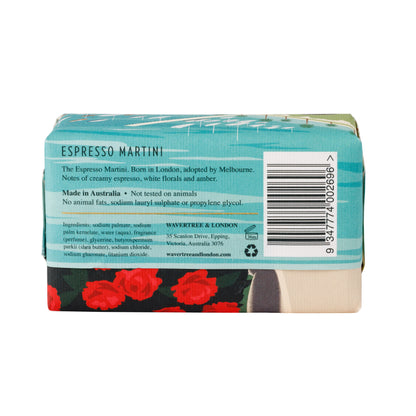 Wavertree & London Espresso Martini Soap Bar | Moisturising Triple-Milled Bar with Shea Butter | Gentle on Skin