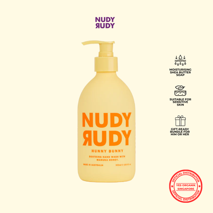 Nudy Rudy Hunny Bunny Manuka Honey Hand Wash | Aloe & Vitamin E | Moisturising & Suitable for All Skin Types