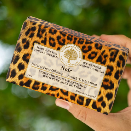 Wavertree & London Noir Soap Bar | Moisturising Triple-Milled Bar with Shea Butter | Gentle on Skin