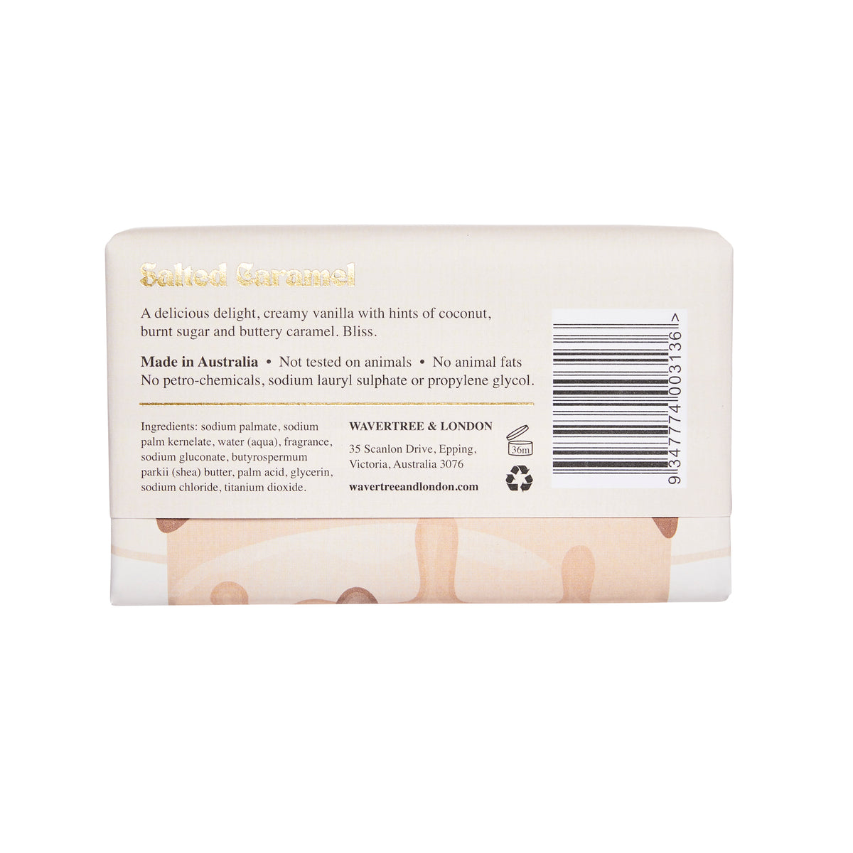 Wavertree & London Salted Caramel Soap Bar