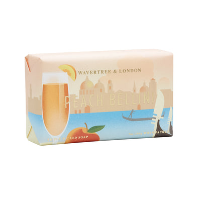 Wavertree & London Peach Bellini Soap Bar | Moisturising Triple-Milled Bar with Shea Butter | Gentle on Skin