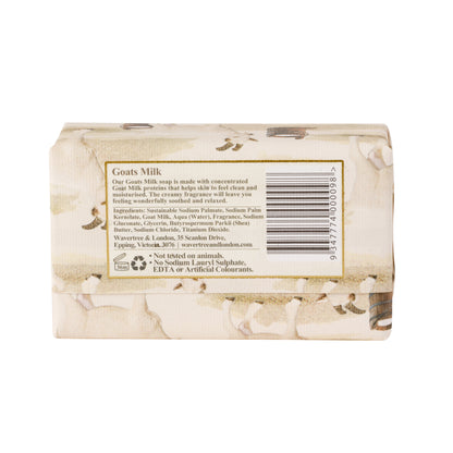 Wavertree & London Goats Milk Soap Bar | Moisturising Triple-Milled Bar with Shea Butter | Gentle on Skin