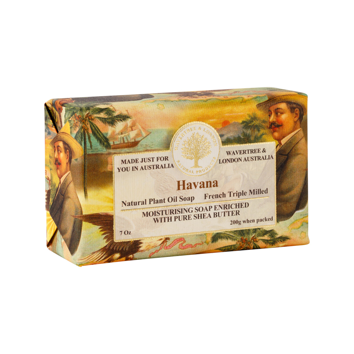Wavertree & London Havana Soap Bar | Moisturising Triple-Milled Bar with Shea Butter | Gentle on Skin