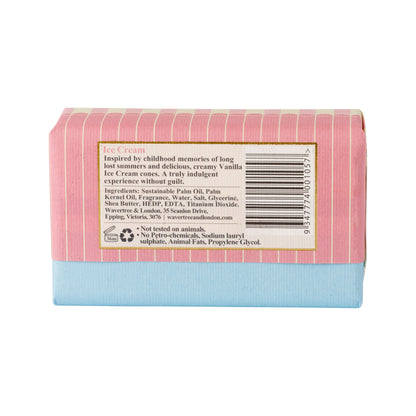 Wavertree & London Ice Cream Soap Bar | Moisturising Triple-Milled Bar with Shea Butter | Gentle on Skin