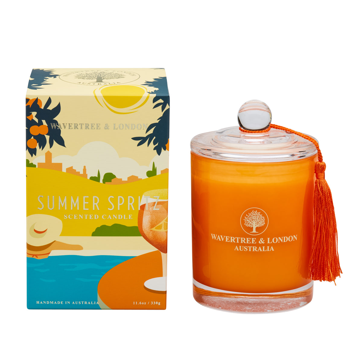 Wavertree & London Summer Spritz Candle | Non-Toxic Soy Candle | 60H Burn