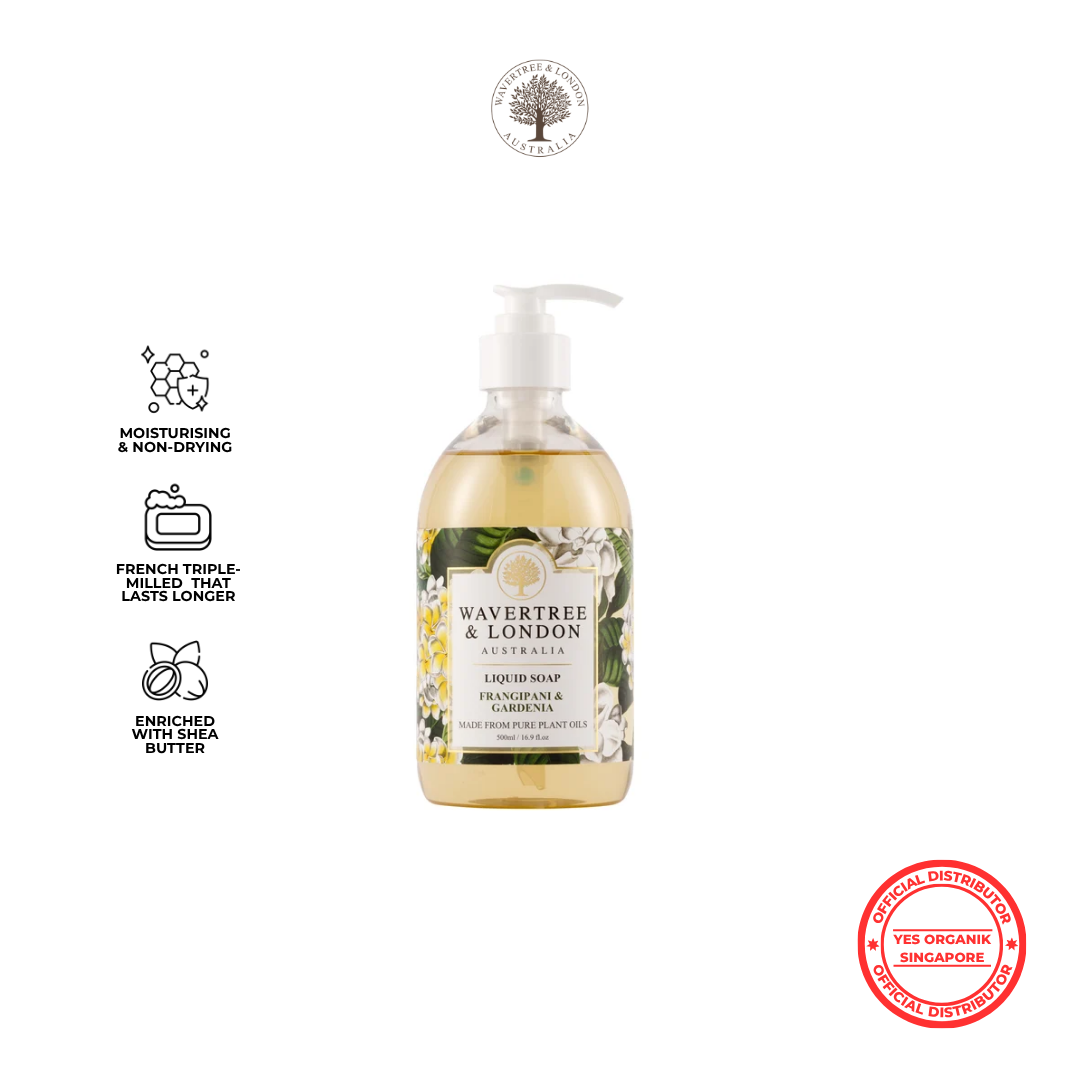 Wavertree & London Frangipani & Gardenia Liquid Soap | Shea Butter, Gentle on Sensitive Skin