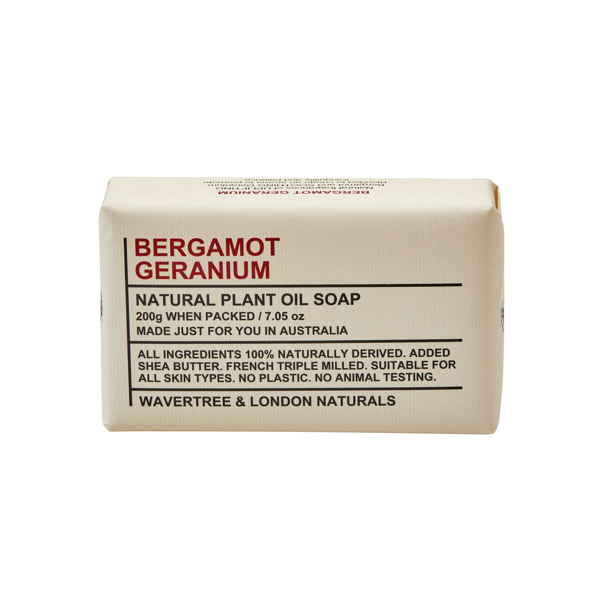 Wavertree & London Bergamot & Geranium Soap Bar