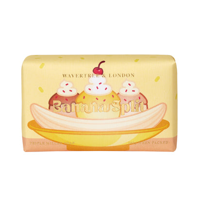 Wavertree & London Banana Split Soap Bar | Moisturising Triple-Milled Bar with Shea Butter