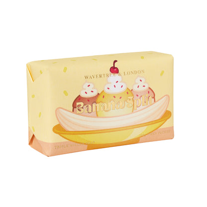 Wavertree & London Banana Split Soap Bar | Moisturising Triple-Milled Bar with Shea Butter
