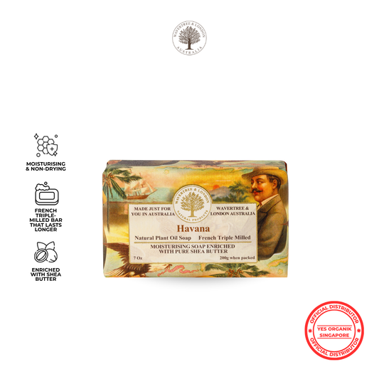 Wavertree & London Havana Soap Bar | Moisturising Triple-Milled Bar with Shea Butter | Gentle on Skin