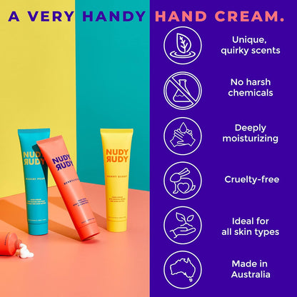 Nudy Rudy Wasabi Pear Hand Cream | Organic Shea Butter | Non-Greasy Lotion | Natural Ingredient Skin Care