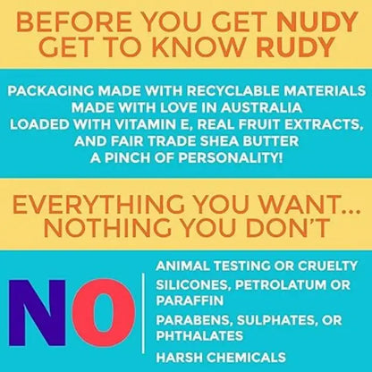 Nudy Rudy Gentle Moisturising Soap Bar with Shea Butter | Suitable for Sensitive Skin