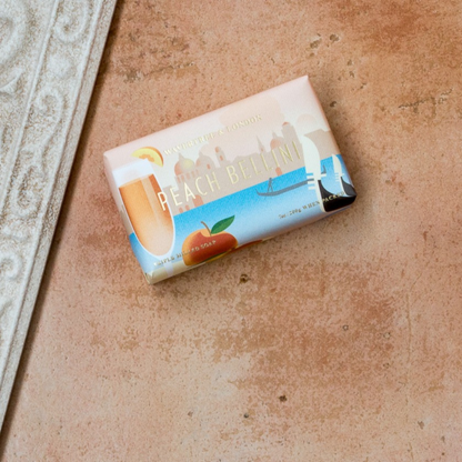 Wavertree & London Peach Bellini Soap Bar | Moisturising Triple-Milled Bar with Shea Butter | Gentle on Skin