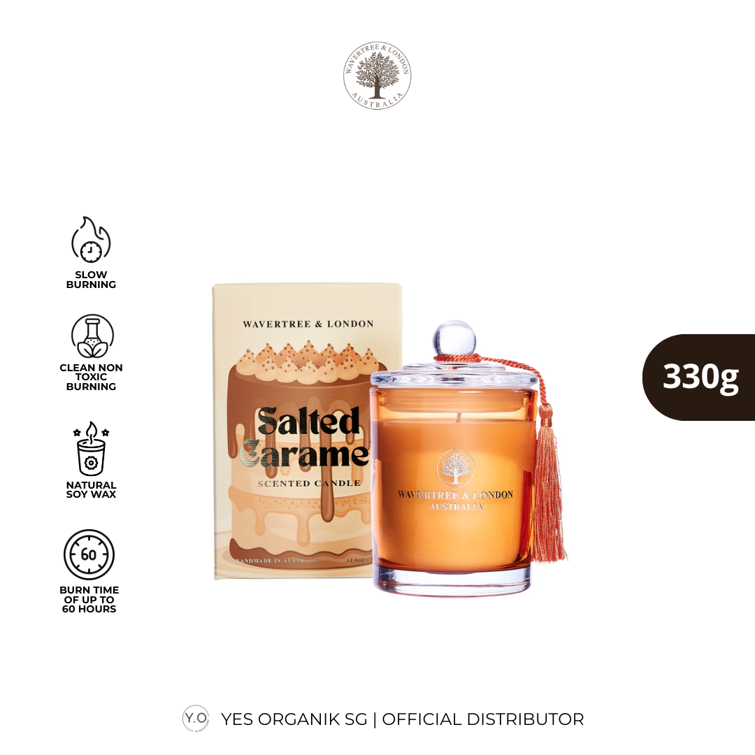Wavertree & London Salted Caramel Candle | Non-Toxic Soy Candle | 60H Burn