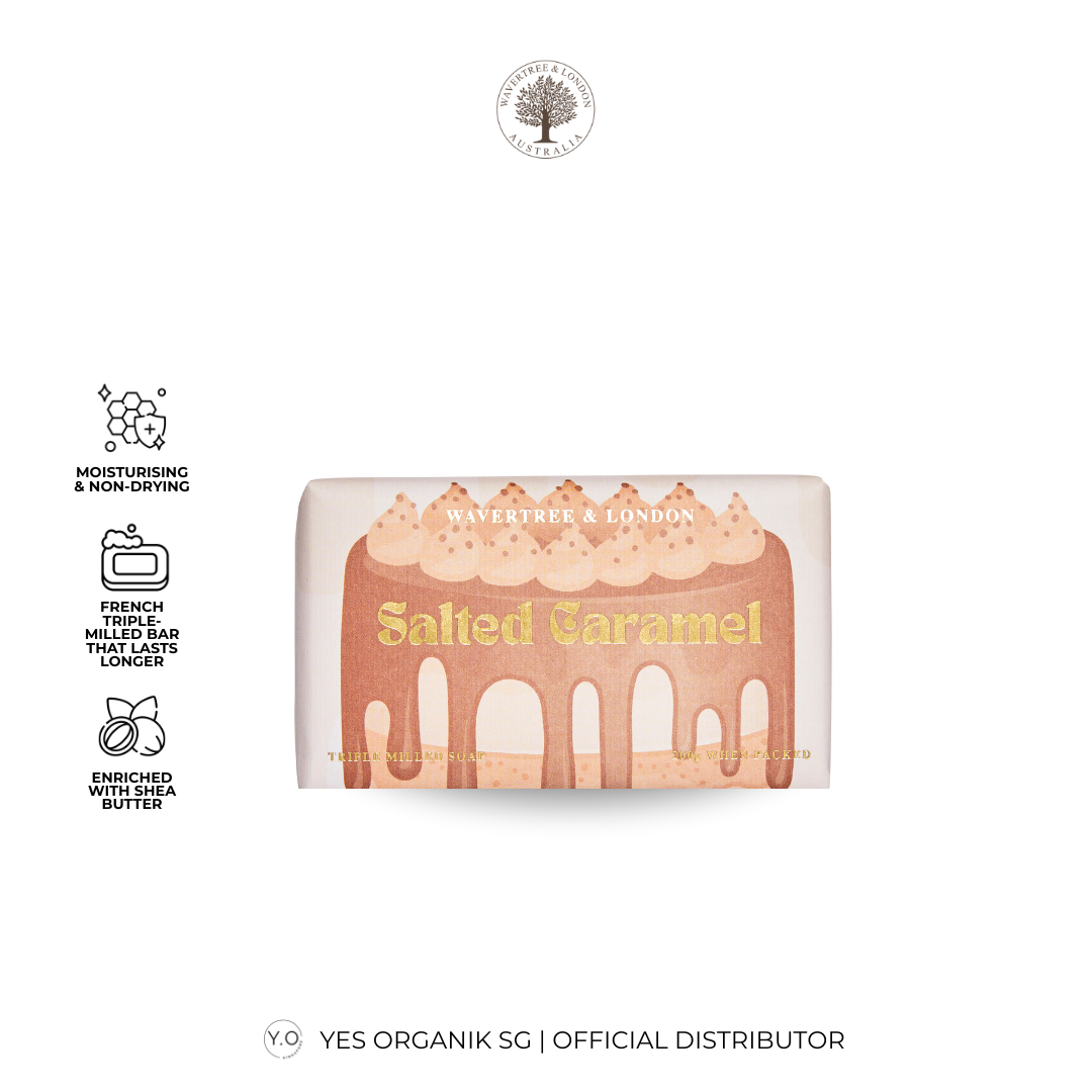 Wavertree & London Salted Caramel Soap Bar | Moisturising Triple-Milled Bar with Shea Butter