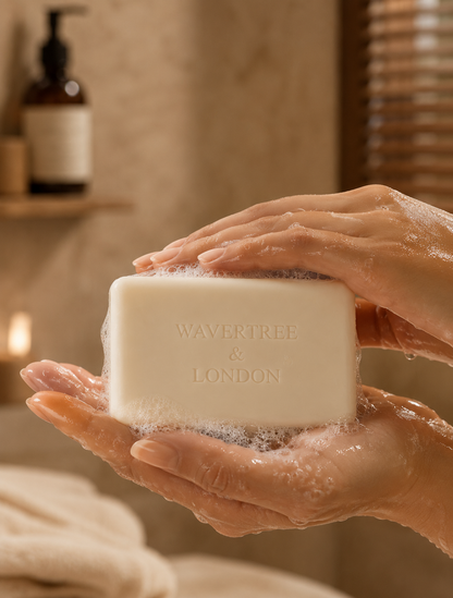 Wavertree & London Bergamot & Geranium Soap Bar | Moisturising Triple-Milled Bar with Shea Butter | 100% Naturally Derived
