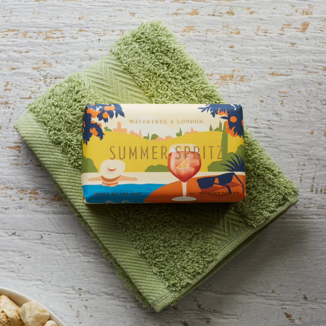 Wavertree & London Summer Spritz Soap Bar | Moisturising Triple-Milled Bar with Shea Butter | Gentle on Skin